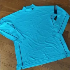 adidas 水色 ハイネックシャツ