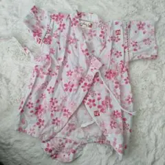 くろわっさんす べべ 甚平 桜柄 70cm