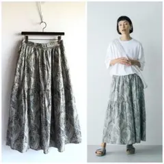 極美品 北欧、暮らしの道具店 ペイズリー リバティプリントティアード