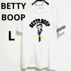 BETTY BOOP ベティちゃん Tシャツ 半袖 Lサイズ ホワイト 白