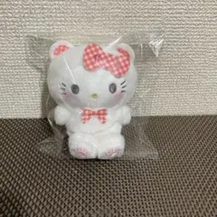 ハローキティ サンリオキャラクターズ チェックベアちょいデカマスコット