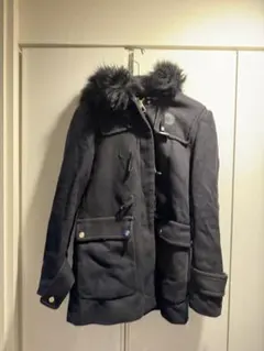 ZARA WOMAN 黒 ダッフルコート ファー付き