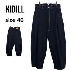KIDILL キディル デニム袴パンツ タックワイド オーバーサイズ 46