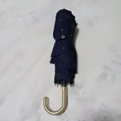 because ネイビー ゴールドドット 晴雨兼用 折りたたみ傘のサムネイル