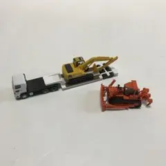 ミニカー 、トレーラー、ショベルカー、ブルドーザーの3台セット