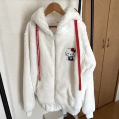 ハローキティ フリースパーカー ホワイト
