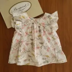 ボンポワン　ブラウス　トップス　6A　リバティ柄小花柄