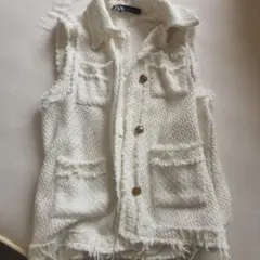 ZARA　ツイードベスト