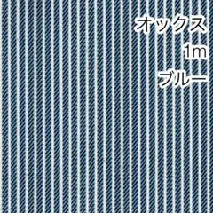 ラスト2点 1m デニム調ヒッコリーストライプ ブルー オックス