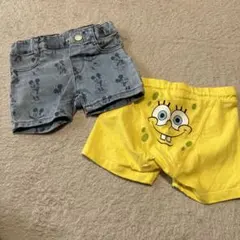 ミッキーマウスとスポンジボブのパンツセット 74