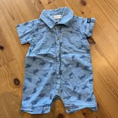 CROISSANCE BEBE 恐竜柄 デニム ロンパース 70cmのサムネイル