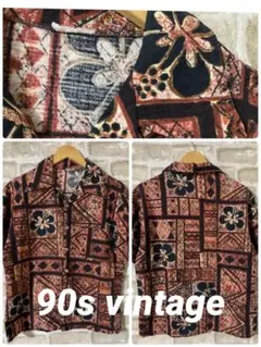 ビンテージ　90s アロハシャツ　メンズL 相当　半袖シャツ