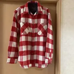 メンズ　チェック　赤　ネルシャツ