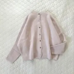 【25SS美品】BEARDSLEY FOXウール後ろボタンニット　カーデ　ピンク