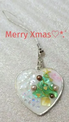 クリスマスツリー レジン ストラップ ハンドメイド