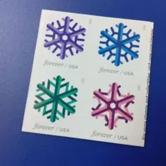 8149 外国切手 アメリカ 2015年 クリスマス 幾何学的な雪の結晶