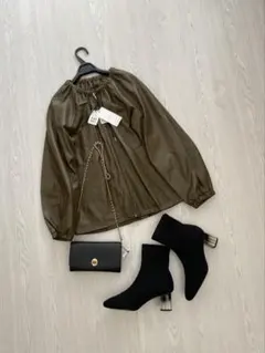 22000円新品♡スコットクラブ購入 レザー風 ブルゾン