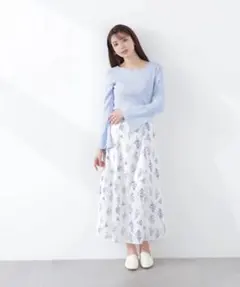 PROPORTION BODY DRESSING フラワープリントフレアスカートのサムネイル