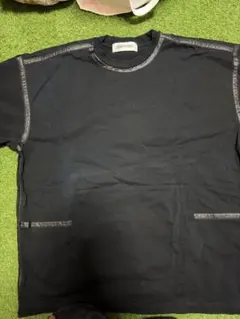 レザー　ブラック ポケット付き Tシャツのサムネイル