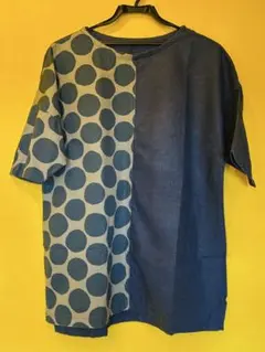 ⚫️売り切りドット柄リネンコットンハーフTシャツ