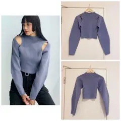EMODA エモダ オープンスキンニット ブルー