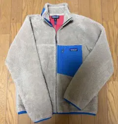 パタゴニア クラシックレトロX フリース ジャケット XS ベージュ×ブルー