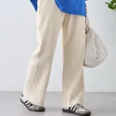 【新品タグ付き】マイナス3キロ見え/すっきりシルエットリブパンツ