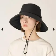 ネコバスさんへ【未使用】サンバリア　ワイドハット　Lサイズ　ブラック サンバリア100 ウィンドハット L ブラック 帽子 - メルカリ