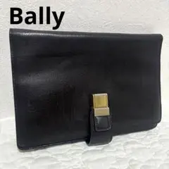 【希少】BALLY　バリー　クラッチバック　黒　ブラック　レザー　多機能バッグ