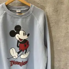 アメリカ古着☆Disney ミッキーマウス トレーナー　フェードブルー