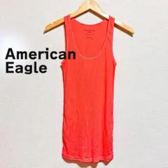 American Eagle　アメリカンイーグル　タンクトップ　オレンジ　リブ