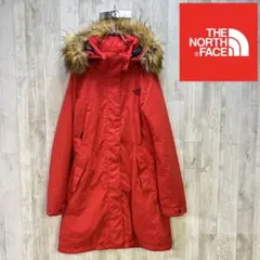 【海外限定】　ノースフェイス　ロングダウン　レッド　レディース　85M