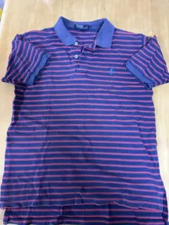 Polo by Ralph Lauren ネイビー赤ストライプ ポロシャツ L