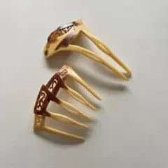 装飾的なカットアウトデザインのかんざし2個セット