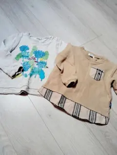 男の子秋冬95☆長袖トレーナー2枚セット