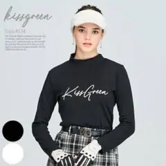 未使用新品♡キスオンザグリーンレディースゴルフウェアモックネック長袖トップス白L