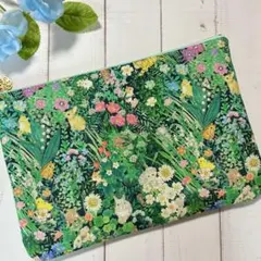 L字ファスナーポーチ【大きめサイズ】 ユキエモン ハンドメイド