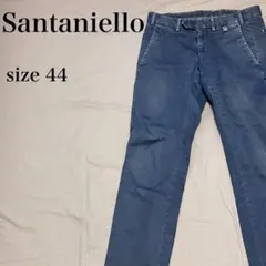 交渉済新品SANTANIELLOサンタニエッロロゴチェーン伊ネイビーパンツ46