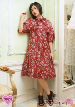 Sister Jane 花柄赤ワンピース