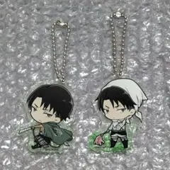 進撃の巨人☆進撃の巨人展☆アクリルキーホルダー☆リヴァイ☆２個セット♪♪