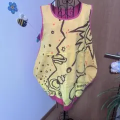 ノースリーブチュニック イエロー ピンク グラフィックのサムネイル