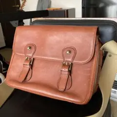 ブラウンレザーショルダーバッグ　未使用品