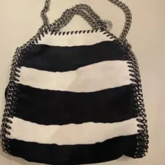 Stella McCartney ショルダーバッグ 白黒ストライプ