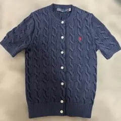Polo by Ralph Lauren ケーブルニット 半袖カーディガン S