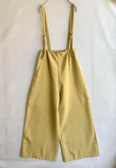 未使用　レイカズン　レディース　サロペット　マスタード　F サーカスパンツ　麻
