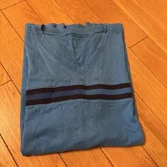 TOMMY HILFIGER Vネック Tシャツ 青