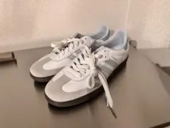 Adidas Samba ホワイト/ブルー 27.0cm 水色