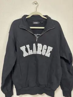 XLARGE ハーフジップ スウェット ブラック M