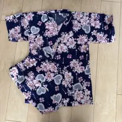 花柄甚平 ネイビー サイズ160