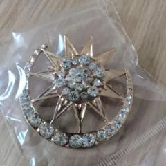 クリスタル ラインストーン ふくろう ペンダント ネックレス ブルー